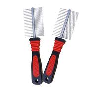 COSMEVIVI Peigne De Nettoyage À Double Rangée Pour Chiens Peigne Dépilation Pour Animaux De Compagnie Épingle En Acier Inoxydable Sans Danger Pour Les Chiens Et Les Chiots
