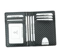 COSMEVIVI Portefeuille De Bloc RFID Portefeuille en Fibre De Carbone Détenteur De Crédit pour Hommes Portefeuilles pour Hommes Portefeuille d'embrayage pour Hommes Carteras Para Hombre Black