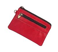 COSMEVIVI Portefeuille Rétro Zippé Rouge en Cuir pour Homme Porte- Multifonction Paquet à Main Compact pour Étudiants et Style Élégant et Pratique