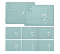 COSMEVIVI Tapis de découpe double face 8 pièces : sous-main A6 pour l'école et les loisirs créatifs, planche de scrapbooking avec marquages de précision pour la découpe, le matelassage, le