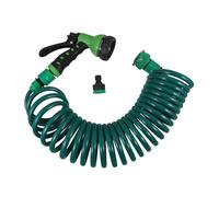 COSMEVIVI Tuyau à Bobine Extensible avec Pulvérisateur Tuyau Arrosage Flexible Eva à pour Lavage Voiture et Jardin Design Ressort pour Rangement Facile