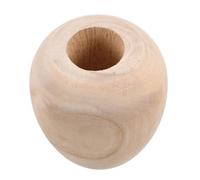 COSMEVIVI Vase Rustique en Bois, Cache-Pot de Style Champêtre en Bois Naturel pour Fleurs Séchées, Petit Pot de 10 Cm pour Compositions de Table, Beige