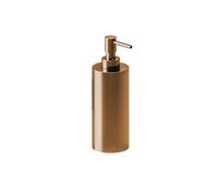 Cosmic Architect SP Distributeur de Savon de Comptoir Élégant et Circulaire en Métal. Accessoire Rechargeable de 240 ML pour Salle de Bain et Cuisine, Cuivre Brossé