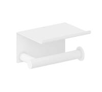 COSMIC Architect SP Porte-Rouleau de Papier Hygiénique avec Couvercle pour la Salle de Bain de Design Circulaire. Support de Papier pour WC en Métal. Accessoire pour Toilettes de Couleur Blanche Mate