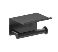 COSMIC Architect SP Porte-Rouleau de Papier Hygiénique avec Couvercle pour la Salle de Bain de Design Circulaire. Support de Papier pour WC en Métal. Accessoire pour Toilettes, Couleur Noire Brossée