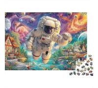 Cosmic Astronaut Jigsaw Puzzles pour Adultes Cosmic Puppy 1000 Pièces Jigsaw Puzzles pour Adultes Jigsaws Défi JeuPuzzlesBelle Décoration Puzzle70x50cm/1000pcs