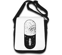 Cosmic Astronaute Space Walk Moon Pill Sac à bandoulière Blanc