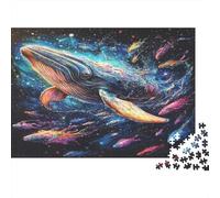 Cosmic Baleine Puzzle 1000 Pièces Jouet en Bois Divertissement Créatif Décoration Intérieure Poisson coloré Jeu Éducatif Challenge Toy Adultes Et Enfants À Partir De 14 Ans 1000pcs (75x50cm)