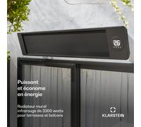 Cosmic Beam Infrarot-Wandstrahler | für außen | 5 bis 50 Grad | IP44 | bis 30 m²