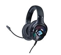 Cosmic Byte Oberon 7.1 RGB Gaming Wired on Ear Headphones with Mic with Dual Input- USB and 3.5mm Jack, Detachable, 90° Rotatable Earcups (Black)