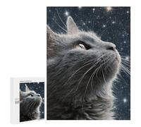 Cosmic Cat Gazing Stars Puzzle 1000 Pièces Educa Jouet en Bois Cadeau Unique Décoration Intérieure Jeu Éducatif Challenge Toy Adultes Et Enfants À Partir De 14 Ans 500 PCS