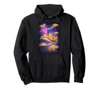 Cosmic Cat Taco Nap Space Rainbow Feline Foodie Humour Sweat à Capuche