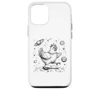 Cosmic Chicken Moonwalk, planète Spatiale Saturn Stars Coque pour iPhone 12/12 Pro