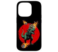 Cosmic Coffee Chat Amusant avec T-Rex et OVNI Coque pour iPhone 14 Pro