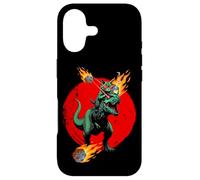 Cosmic Coffee Chat Amusant avec T-Rex et OVNI Coque pour iPhone 17
