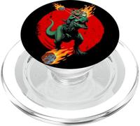 Cosmic Coffee Chat Amusant avec T-Rex et OVNI PopSockets PopGrip pour MagSafe