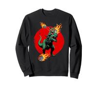 Cosmic Coffee Chat Amusant avec T-Rex et OVNI Sweatshirt
