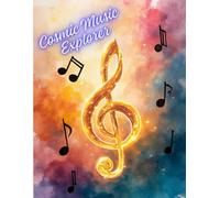Cosmic Composer’s Odyssey: 50-Page Sheet 8.5 x 11 inch music notebook for Stellar Creations