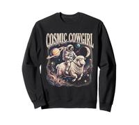 Cosmic Cowgirl Astronaute chevauchant Un Mouton dans l'espace Sweatshirt
