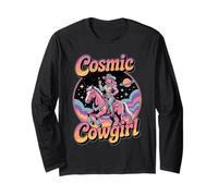 Cosmic Cowgirl Western Space Fantasy Rétro Pouvoir Féminin Manche Longue