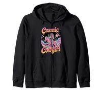 Cosmic Cowgirl Western Space Fantasy Rétro Pouvoir Féminin Sweat à Capuche