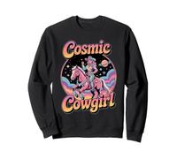 Cosmic Cowgirl Western Space Fantasy Rétro Pouvoir Féminin Sweatshirt