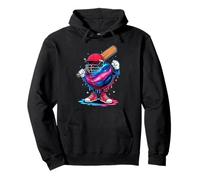 Cosmic Cricket Planet Batsman Galaxy Style Sweat à Capuche
