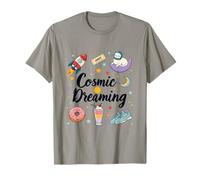 Cosmic Dreaming Chat Astronaute Reve Espace Etoiles T-Shirt
