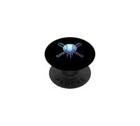 Cosmic Drip Baseball Graphic Blue Vaporwave Aesthetic PopSockets PopGrip Adhésif