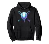 Cosmic Drip Baseball Graphic Blue Vaporwave Aesthetic Sweat à Capuche