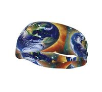 Cosmic Earth Bandeau de sport unisexe respirant, à séchage rapide et extensible