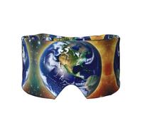 Cosmic Earth Bandeau unisexe pour dormir sur le côté, masque pour les yeux et cache-oreilles (68,1 x 10,9 cm), intérieur et extérieur, voyage, yoga, confort réglable