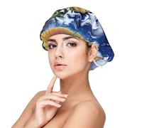 Cosmic Earth Bonnet de nuit en satin pour adulte Protection des cheveux et confort Noir Taille unique
