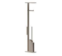 COSMIC Flat Porte-Papier Toilette à Base Plate avec Brosse de Toilette Intégrée Ultra-Fine pour Salle de Bain. Porte-Papier Toilette Autoportant avec Brosse de Toilette en Silicone, Couleur Sable