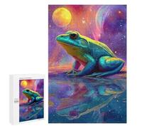 Cosmic Frog Reflection Puzzle 1000 Pièces Educa Jouet en Bois Cadeau Unique Décoration Intérieure Jeu Éducatif Challenge Toy Adultes Et Enfants À Partir De 14 Ans 1000 PCS
