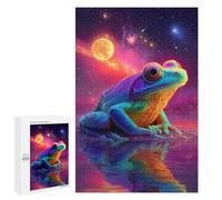 Cosmic Frog Reflections Puzzle 1000 Pièces Educa Jouet en Bois Cadeau Unique Décoration Intérieure Jeu Éducatif Challenge Toy Adultes Et Enfants À Partir De 14 Ans 1000 PCS