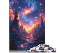 Cosmic Galaxy Neon Landscape Puzzle Imposible,desafío for Adults Entretenimiento Creativo 1000 Piezas Obra De Arte De Juego De Para Adultos Y Niños 1000pcs (38x26cm)