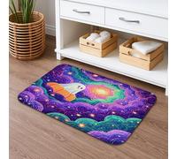 Cosmic Ghost Tapis de bain à séchage rapide, absorbant, antidérapant, lavable en flanelle, pour salle de bains, toilettes, toilettes, décoration 50,8 x 81,3 cm