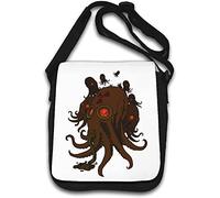 Cosmic Horror Acolyte Squid Sac à bandoulière avec masque à gaz Blanc