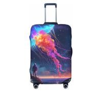 Cosmic Jellyfish Encounter Housses de protection élastiques pour bagages de 45 à 81 cm, noir, M