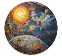 Cosmic La Galaxie Puzzle Rond De 1000 Pièces pour Adultes Universe Raum Star Sternenhimmelry Sky Filles Célébrités Unique Décompression Progressive Réduction 1000pcs (67.5x67.5cm)