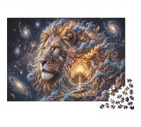 Cosmic LionPuzzle DIY 1000 Pièces Complet Cité Galaxy pour Couples Amélioration De La Mémoire Divertissement Familial 70x50cm/1000pcs
