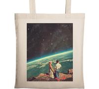 Cosmic Love Sac fourre-tout en coton écologique Beige