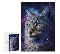 Cosmic Lynx Portrait Print Puzzle 1000 Pièces Educa Jouet en Bois Cadeau Unique Décoration Intérieure Jeu Éducatif Challenge Toy Adultes Et Enfants À Partir De 14 Ans 300 PCS