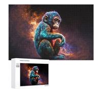 Cosmic Monkey A Journey Through Space Puzzle en Bois, 1000 pièces