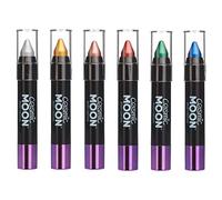 Cosmic Moon - Bâton de maquillage métallisé pour le visage et le corps - 3.5g - Créez facilement des motifs métalliques comme un pro! - Assortiment de 6 couleurs