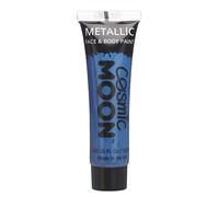 Cosmic Moon - Peinture de maquillage métallique pour le visage et le corps - 12ml - Créez des motifs de maquillage métallique fascinants pour visage! - Inclut: Bleu