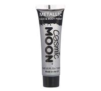 Cosmic Moon - Peinture de maquillage métallique pour le visage et le corps - 12ml - Créez des motifs de maquillage métallique fascinants pour visage! - Inclut: Argent