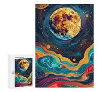 Cosmic Moonlit Waves Puzzle 1000 Pièces Educa Jouet en Bois Cadeau Unique Décoration Intérieure Jeu Éducatif Challenge Toy Adultes Et Enfants À Partir De 14 Ans 300 PCS