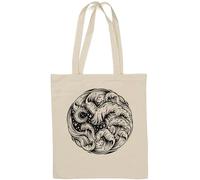 Cosmic Night Sky Space Stars Ocean Waves Sac fourre-tout en coton naturel Blanc